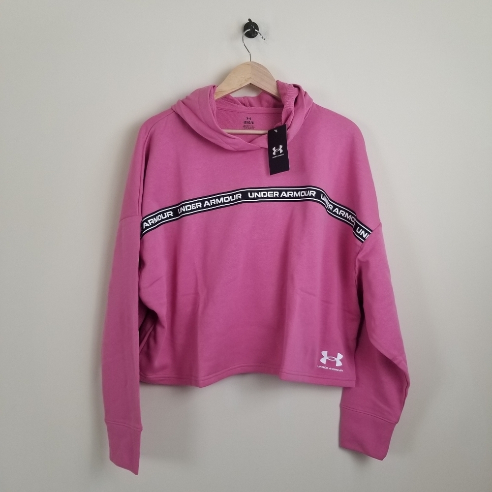 Under Armour Rival Terry Crop Hoodie Large NWT